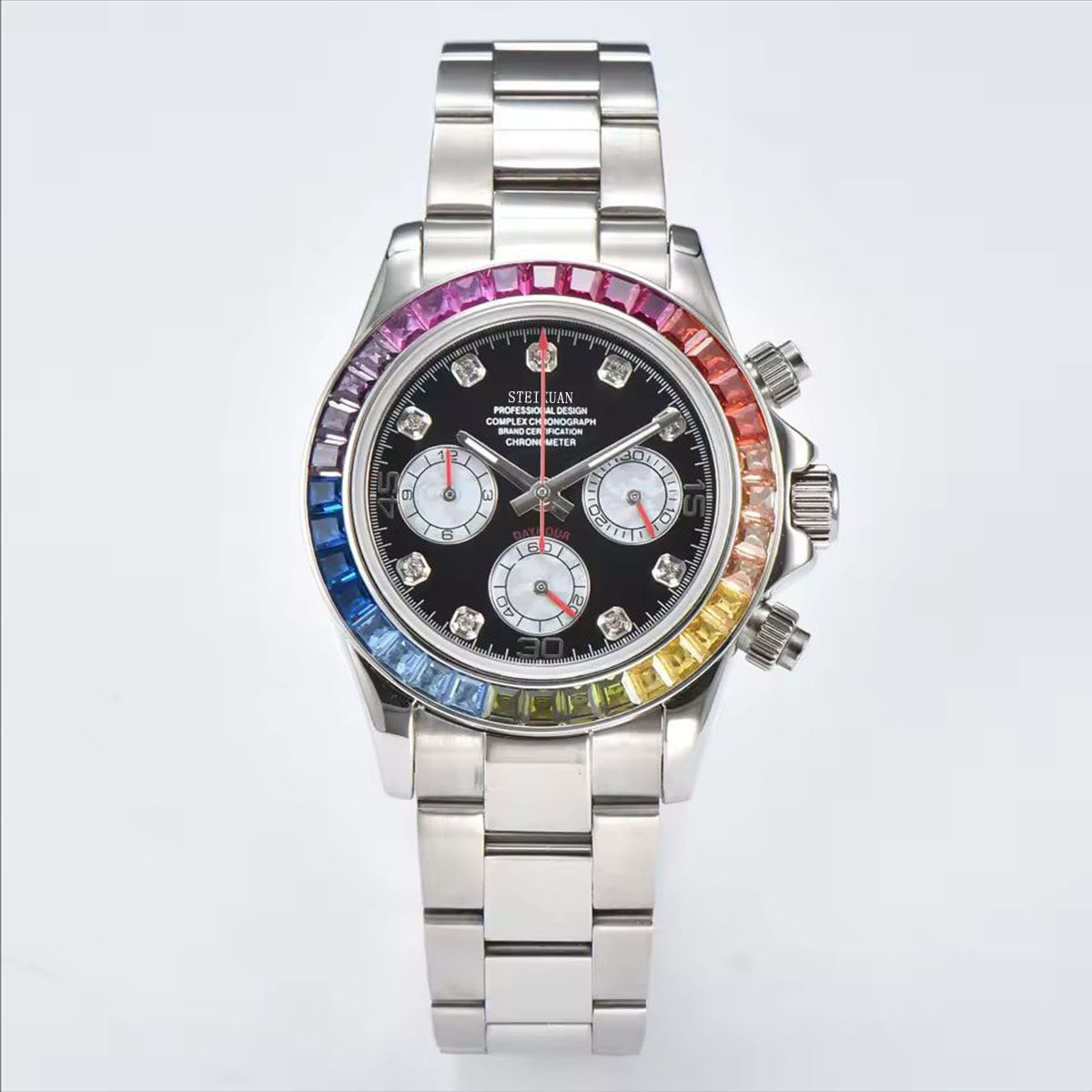 STEIXUAN Luxury Sports Quartz Watch Sapphire Glass 316L stainless steel waterproof for men's custom watches with VK63 watch movement