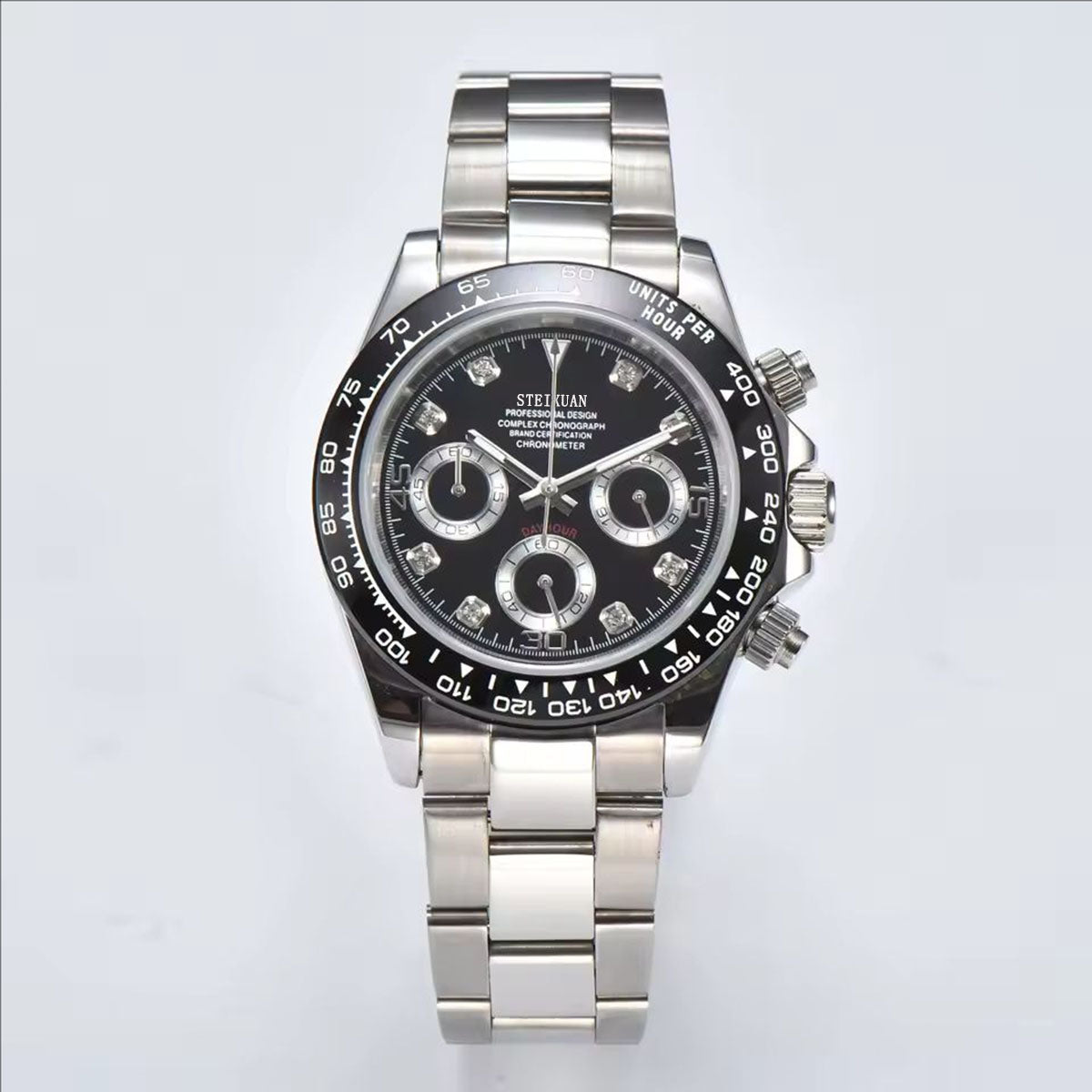 STEIXUAN Luxury Sports Quartz Watch Sapphire Glass 316L stainless steel waterproof for men's custom watches with VK63 watch movement